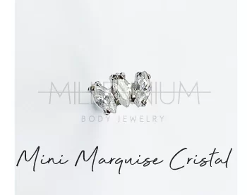 Topo Mini Marquise Cristal (14G)