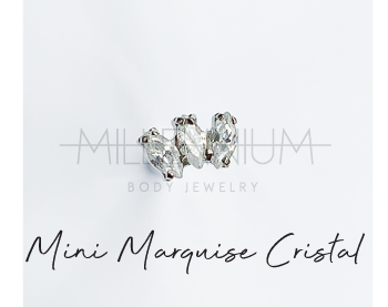 Topo Mini Marquise Cristal (16G)