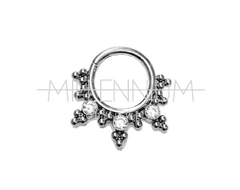 Segment Ring Esferas e Cristais (16G)